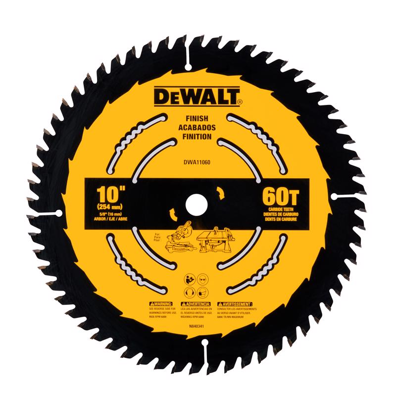 DeWalt 10 in. D X 5/8 in. Carbide Tipped Circular Saw Blade 60 teeth