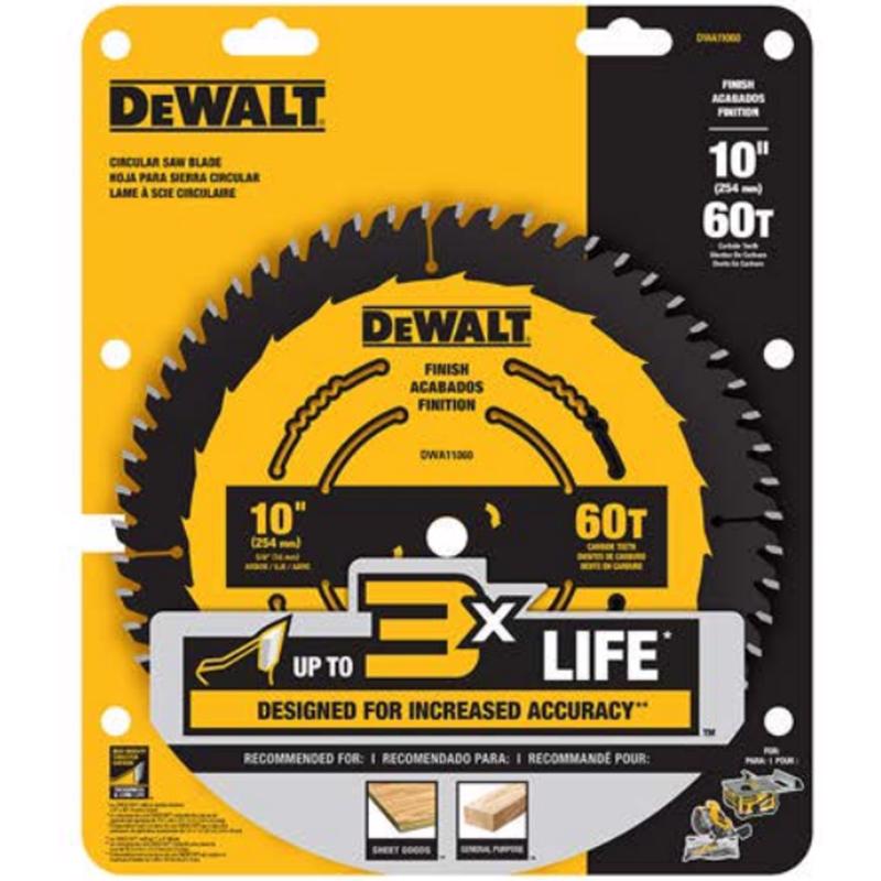 DeWalt 10 in. D X 5/8 in. Carbide Tipped Circular Saw Blade 60 teeth