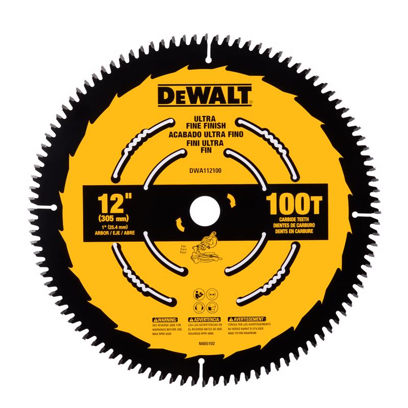 DeWalt 12 in. D X 1 in. Carbide Tipped Circular Saw Blade 100 teeth