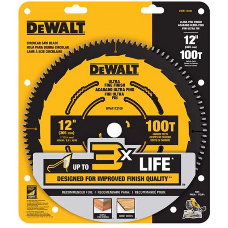 DeWalt 12 in. D X 1 in. Carbide Tipped Circular Saw Blade 100 teeth