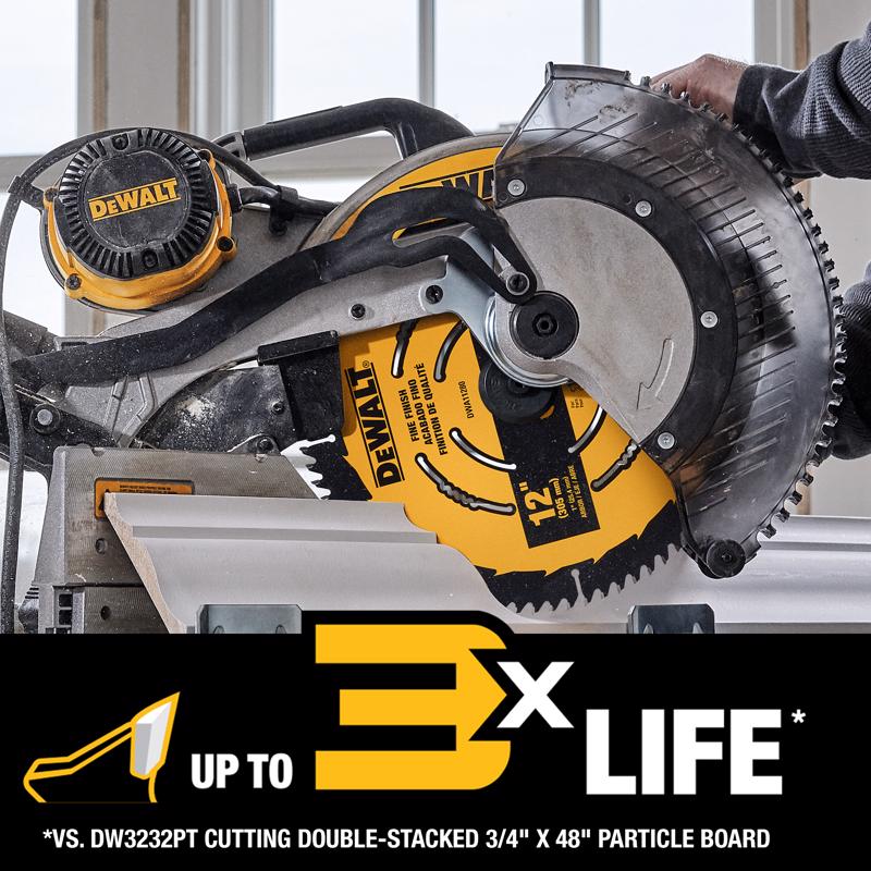 DeWalt 12 in. D X 1 in. Fine Finish Carbide Tipped Circular Saw Blade 80 teeth