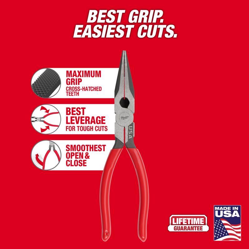 Milwaukee 8.11 in. Forged Steel Long Nose Pliers
