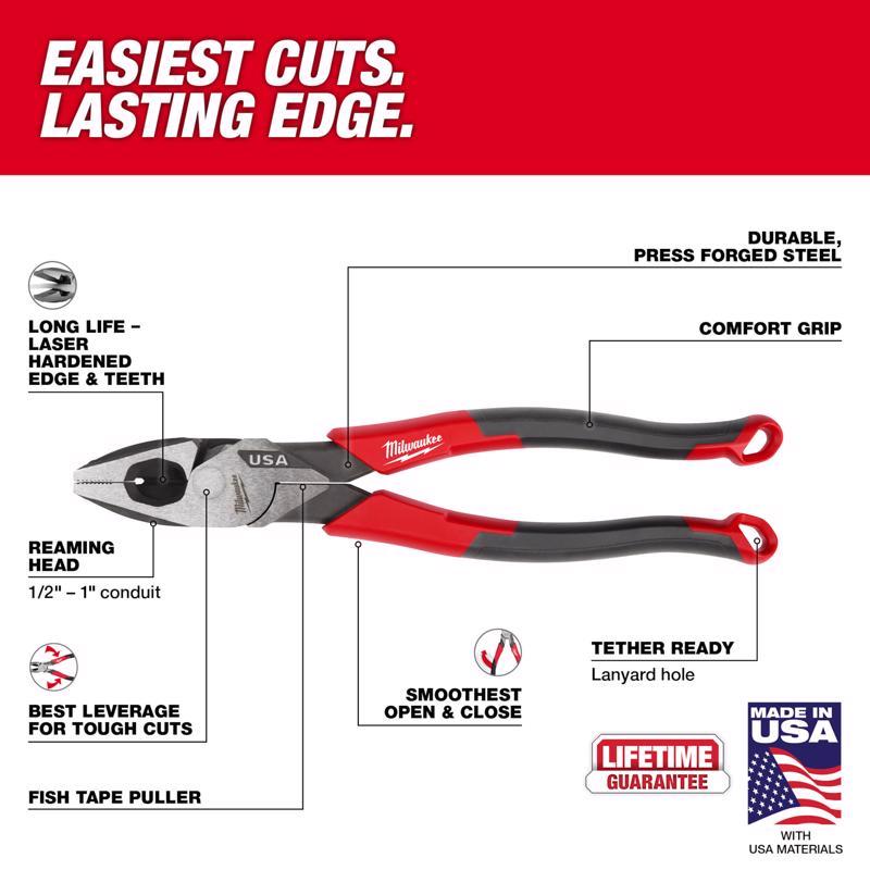 Milwaukee 9.61 in. Forged Steel Lineman's Pliers
