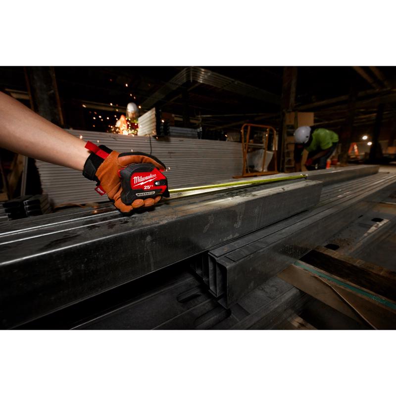 Milwaukee 25 ft. L X 2.05 in. W Compact Wide Blade with LED Light Magnetic Tape Measure