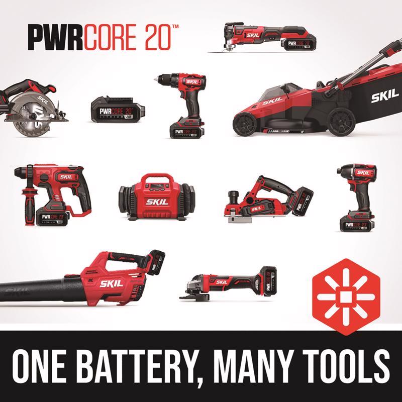 SKIL 20V PWR CORE 20 Cordless 4-1/2 in. Angle Grinder Kit (Battery & Charger)