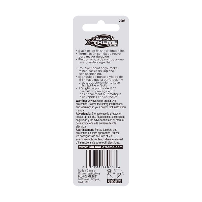 Blu-Mol Xtreme 5/32 in. Black Oxide Drill Bit