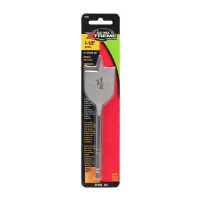 Blu-Mol Xtreme 1-1/2 in. X 6 in. L Carbon Steel Spade Bit Hex Shank