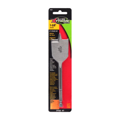 Blu-Mol Xtreme 1-3/8 in. X 6 in. L Carbon Steel Spade Bit Hex Shank