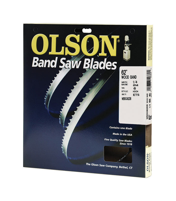 Olson 62 in. L X 0.3 in. W Carbon Steel Band Saw Blade 6 TPI Hook teeth