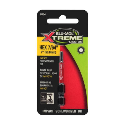 Blu-Mol Xtreme Hex 7/64 in. X 2 in. L Screwdriver Bit S2 Tool Steel