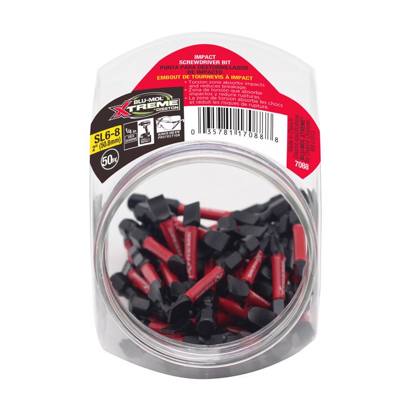 Blu-Mol Xtreme Slotted 2 in. L Screwdriver Bit S2 Tool Steel