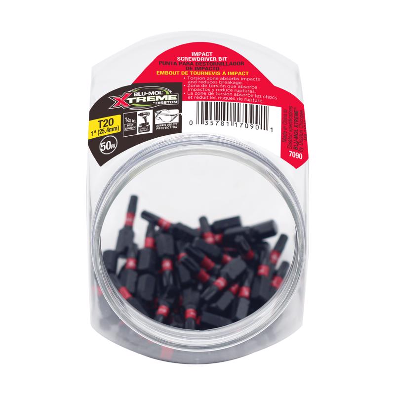 Blu-Mol Xtreme Torx T20 X 1 in. L Screwdriver Bit S2 Tool Steel