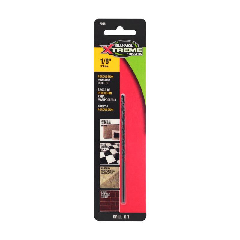 Disston Blu-Mol Xtreme 1/8 in. X 4 in. L Carbide Tipped Masonry Drill Bit Straight Shank