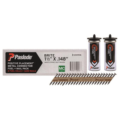 Paslode ProStrip 1-1/2 in. L Paper Strip Brite Fuel and Nail Kit 30 deg
