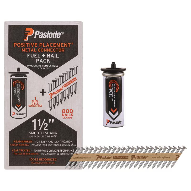Paslode ProStrip 1-1/2 in. L Paper Strip Galvanized Fuel and Nail Kit 30 deg