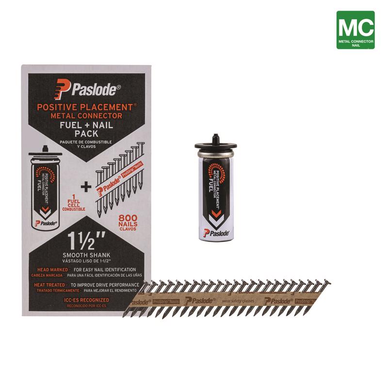 Paslode ProStrip 1-1/2 in. L Paper Strip Galvanized Fuel and Nail Kit 30 deg