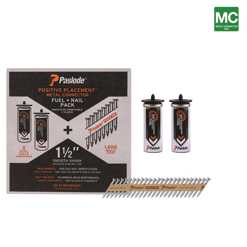 Paslode ProStrip 1-1/2 in. L Paper Strip Galvanized Fuel and Nail Kit 30 deg