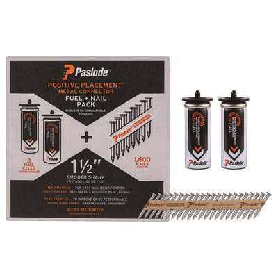 Paslode ProStrip 1-1/2 in. L Paper Strip Galvanized Fuel and Nail Kit 30 deg
