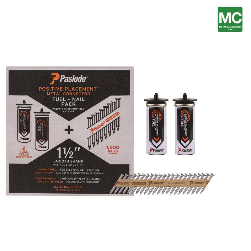 Paslode ProStrip 1-1/2 in. L Paper Strip Galvanized Fuel and Nail Kit 30 deg