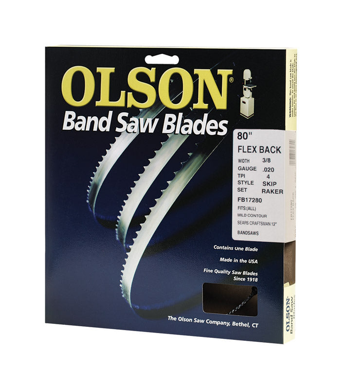 Olson 80 in. L X 0.4 in. W Carbon Steel Band Saw Blade 4 TPI Skip teeth