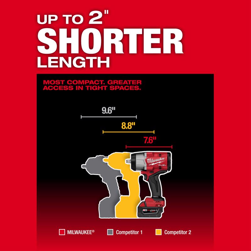 Milwaukee M18 1/2 in. Cordless Brushless High Torque Impact Wrench Kit (Battery & Charger)