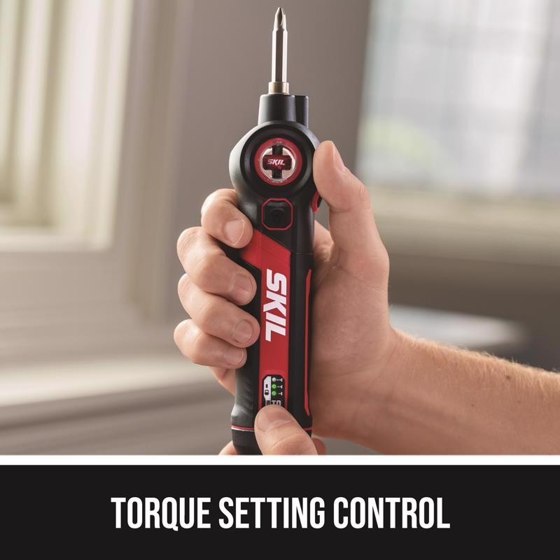 SKIL 4V Cordless Rechargeable Screwdriver with Bit Set