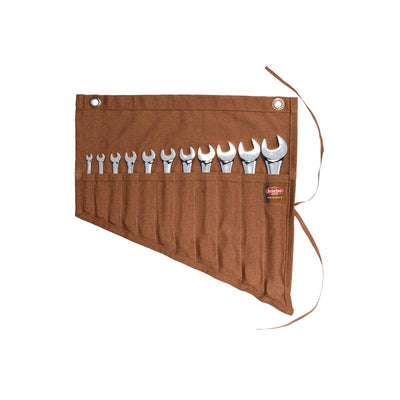 Bucket Boss 17.5 in. H Canvas Tool Roll Pouch 11 pocket Brown