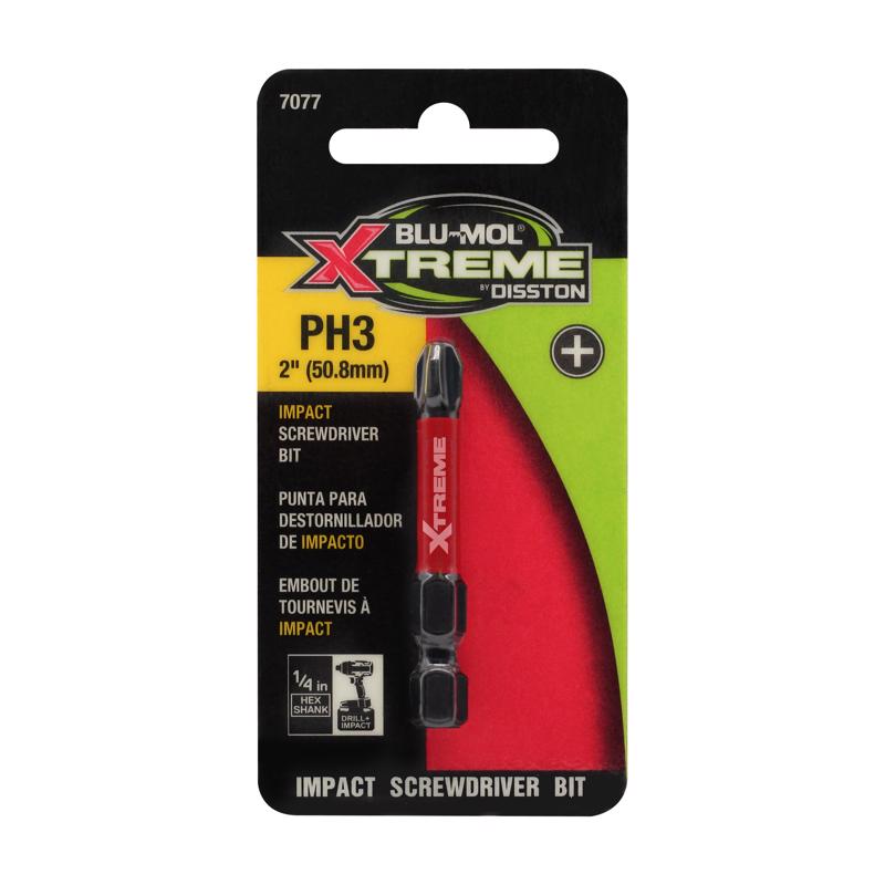 Blu-Mol Xtreme Phillips 3 X 2 in. L Screwdriver Bit S2 Tool Steel