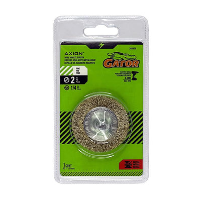 Gator 2 in. Fine Crimped Wire Wheel Brush Brass Coated Steel 4500 rpm