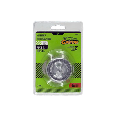 Gator 3 in. Coarse Crimped Wire Cup Brush Brass Coated Steel 4500 rpm
