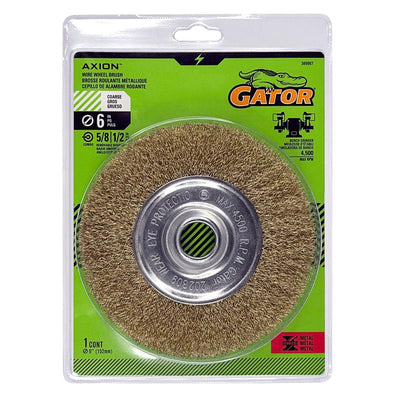 Gator 6 in. Coarse Crimped Wire Wheel Brush Brass Coated Steel 4500 rpm