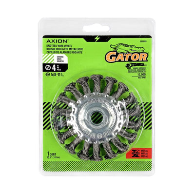 Gator 4 in. Coarse Knotted/Twisted Wire Wheel Brass Coated Steel 13300 rpm