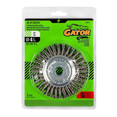Gator 4 in. Fine Knotted/Twisted Wire Wheel Brass Coated Steel 12500 rpm