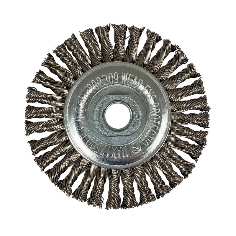 Gator 4 in. Fine Knotted/Twisted Wire Wheel Brass Coated Steel 12500 rpm