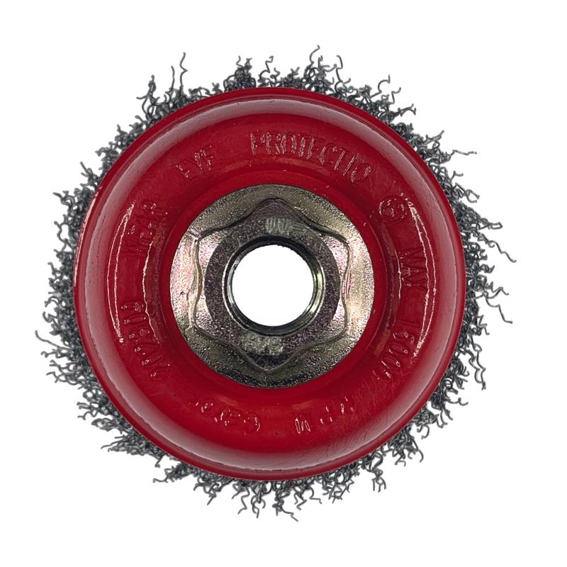 Gator 3 in. Coarse Crimped Wire Cup Brush Brass Coated Steel 12500 rpm