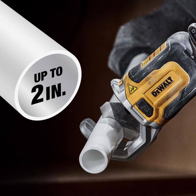 DeWalt Impact Connect 2 in. PVC/PEX Pipe Cutter Attachment Black/Yellow