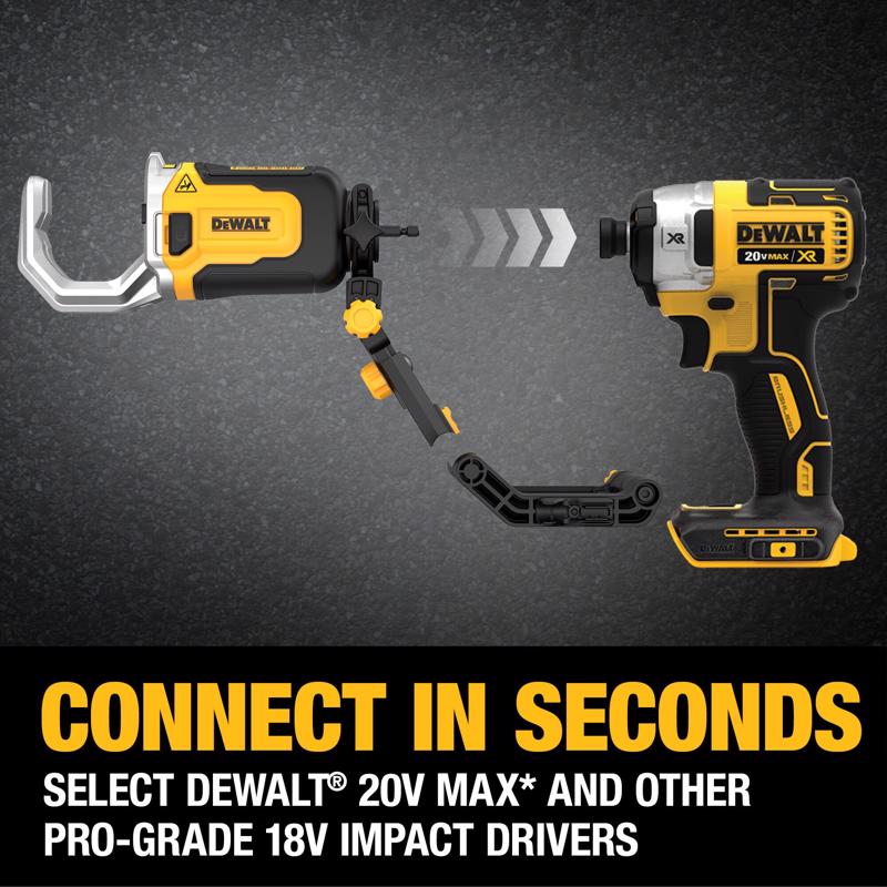DeWalt Impact Connect 2 in. PVC/PEX Pipe Cutter Attachment Black/Yellow