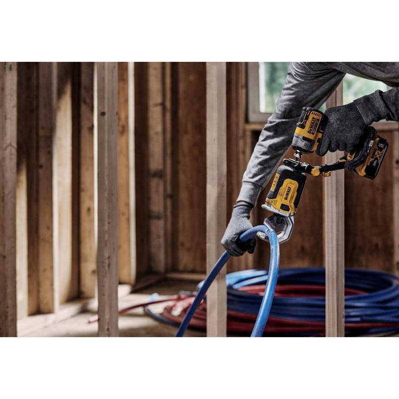DeWalt Impact Connect 2 in. PVC/PEX Pipe Cutter Attachment Black/Yellow