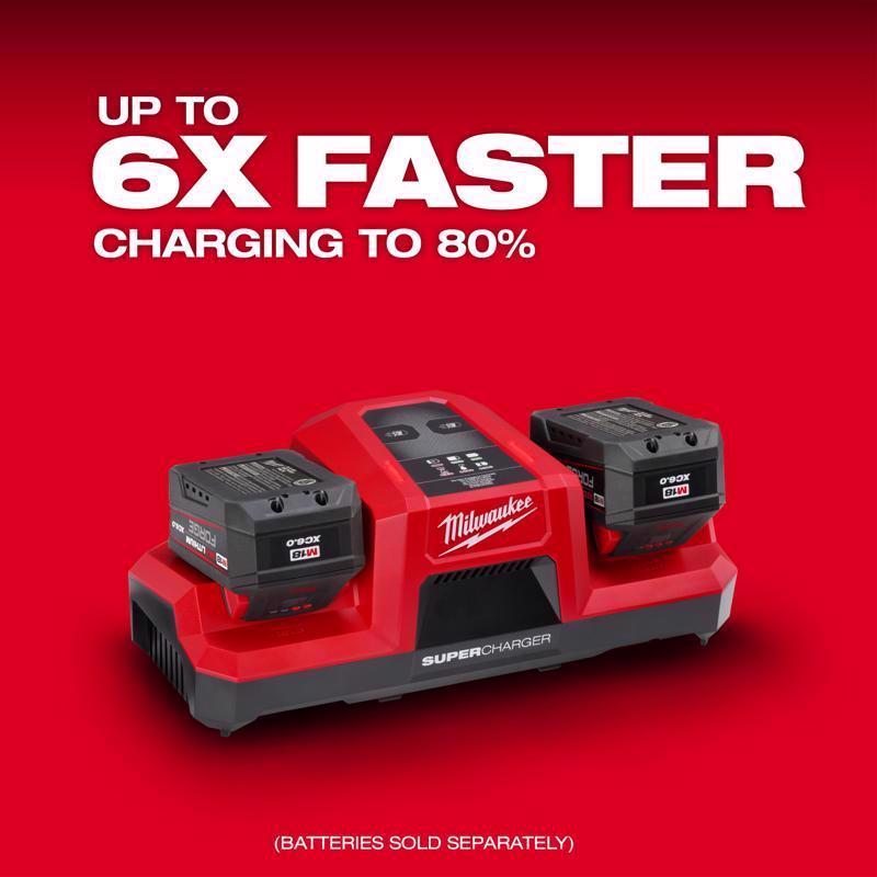 Milwaukee M18 Lithium-Ion Dual Bay Simultaneous Super Battery Charger