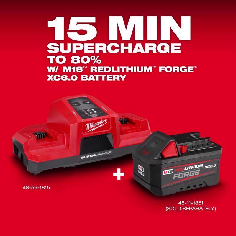 Milwaukee M18 Lithium-Ion Dual Bay Simultaneous Super Battery Charger