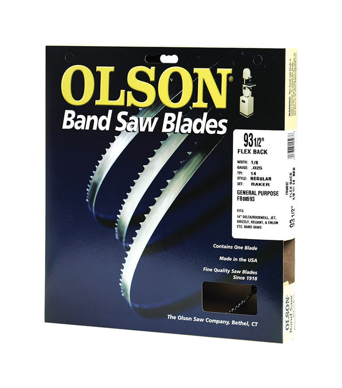 Olson 93.5 in. L X 0.1 in. W Carbon Steel Band Saw Blade 14 TPI Regular teeth