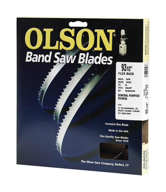 Olson 93.5 in. L X 0.4 in. W Carbon Steel Band Saw Blade 4 TPI Skip teeth