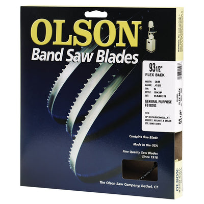 Olson 93.5 in. L X 0.4 in. W Carbon Steel Band Saw Blade 4 TPI Skip teeth
