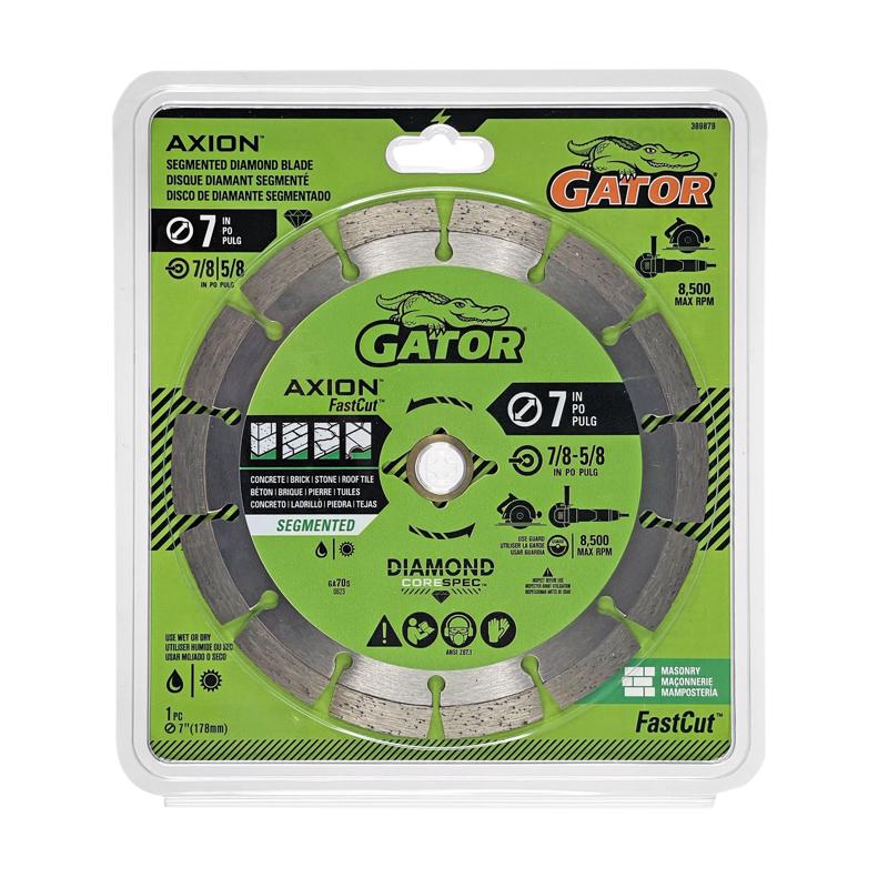 Gator FastCut 7 in. D X 5/8 and 7/8 in. Diamond Segmented Rim Saw Blade