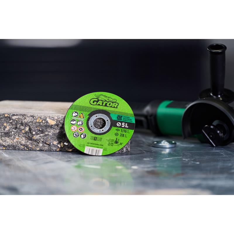 Gator 5 in. D X 7/8 in. Aluminum Oxide/Silicon Carbide Masonry Cut-Off Blade