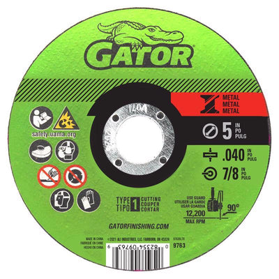 Gator 5 in. D X 7/8 in. Aluminum Oxide Metal Cut-Off Blade