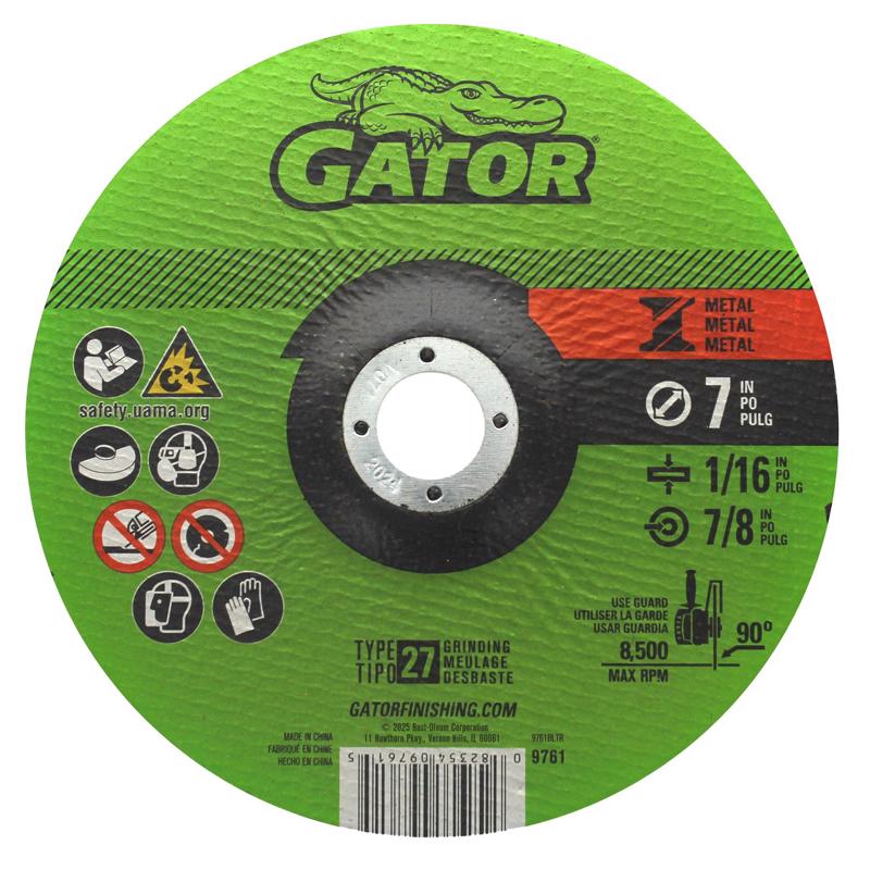 Gator 7 in. D X 7/8 in. Aluminum Oxide Metal Cut-Off Blade