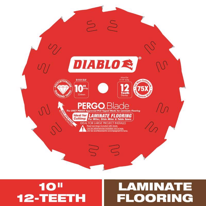 Diablo Pergo Blade 10 in. D X 5/8 in. Laminate Flooring Polycrystalline Diamond Tipped Circular Saw