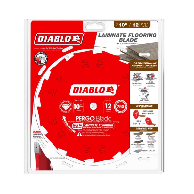 Diablo Pergo Blade 10 in. D X 5/8 in. Laminate Flooring Polycrystalline Diamond Tipped Circular Saw