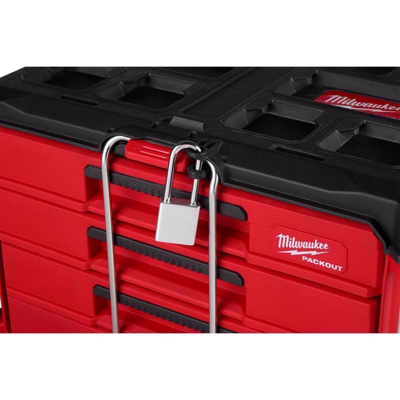 Milwaukee Packout 16.3 in. Modular 4-Drawer Tool Box Black/Red